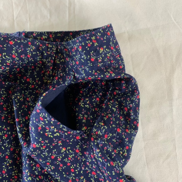 MNG Basics Shorts Women's 4 Blue‎ Floral Linen Blend Beach Outdoors Hot Pants - Picture 4 of 9